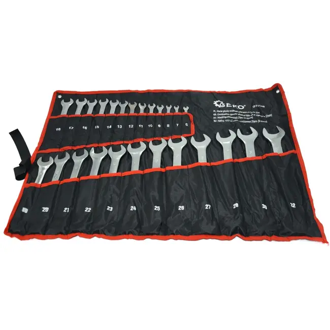 GEKO Combinatiesleutelset - Gepolijst - 6-32 mm - 25-delig - Inclusief opbergtas