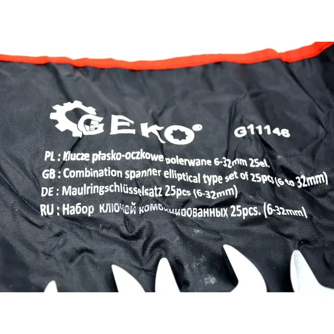 GEKO Combinatiesleutelset - Gepolijst - 6-32 mm - 25-delig - Inclusief opbergtas