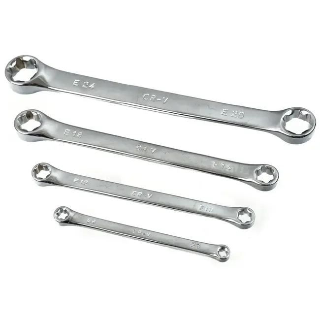 GEKO Torx ringsleutelset - gepolijst - chroom vanadium - 4-delig - E6-E24