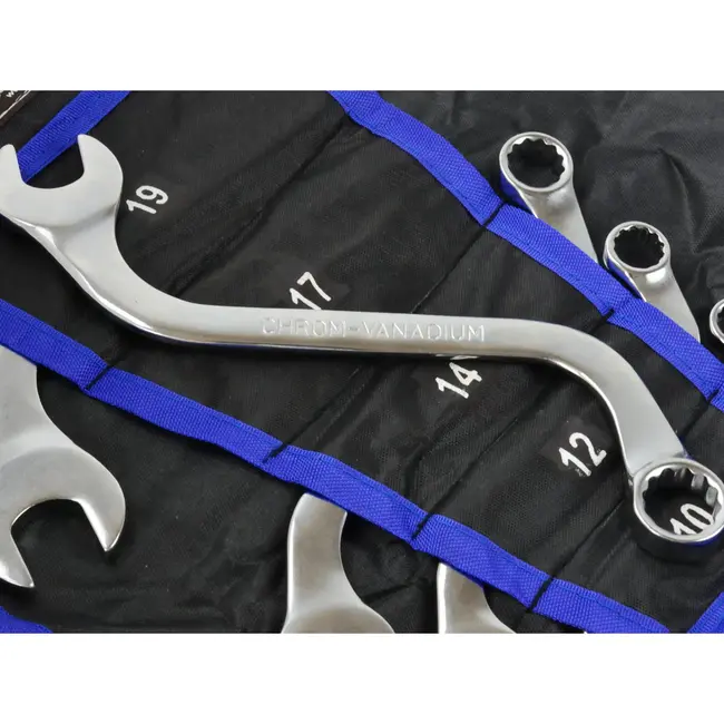 GEKO Sleutelset S-Type - 5-delig - 10-19 mm - Chroom Vanadium - Inclusief opbergtas