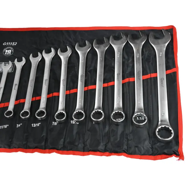 GEKO Combinatie Steeksleutelset - 16-delig - Chroom Vanadium - Inclusief Opbergtas