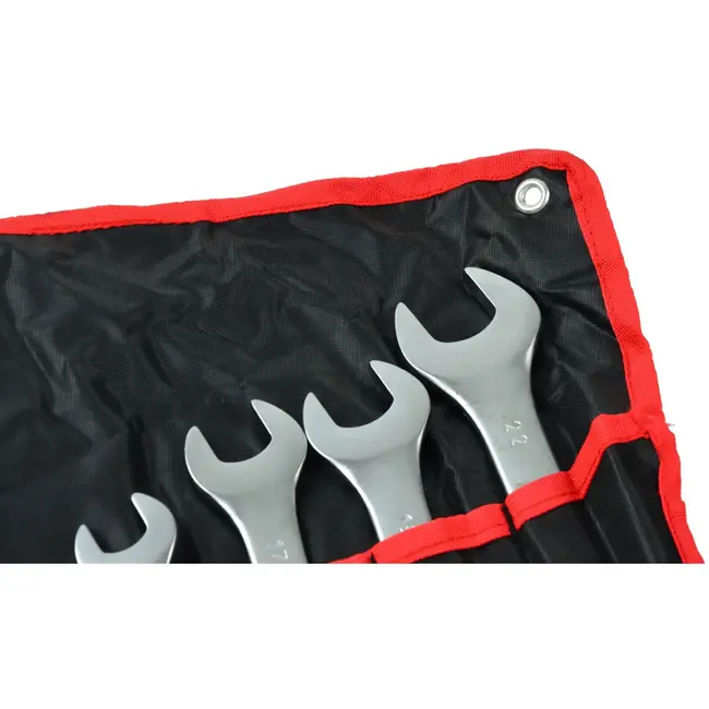 GEKO Satin Finish Steeksleutelset - 12-delig - 6-22 mm - Antislip & Roestbestendig