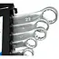 GEKO Satin afwerking steeksleutelset - 12-delig - 6-22 mm - met opbergrek