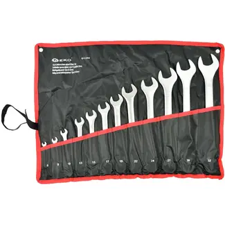 GEKO Satin afwerking steeksleutelset - 12-delig - 6-32 mm - met opbergetui