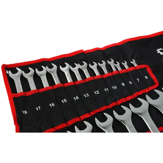 GEKO Combinatiesleutelset - Satin Finish - 25-delig - 6-32 mm - Inclusief opbergtas