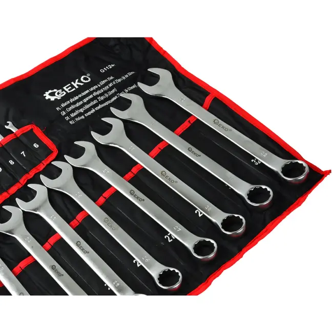 GEKO Combinatiesleutelset - Satin Finish - 25-delig - 6-32 mm - Inclusief opbergtas