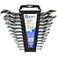 GEKO Open end steeksleutelset - 12-delig - 6-32 mm - met opbergrek