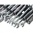 GEKO Open end steeksleutelset - 12-delig - 6-32 mm - met opbergrek
