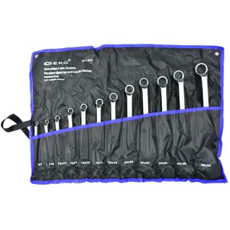 GEKO Ringsteeksleutelset - 12-delig - Dubbelzijdig - Chroom Vanadium - 6-32 mm - Inclusief opbergetui