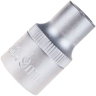 GEKO Dopsleutel 9 mm - 6-punts - Chroom Vanadium - Standaard diepte