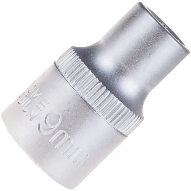 GEKO Dopsleutel 9 mm - 6-punts - Chroom Vanadium - Standaard diepte