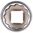 GEKO Metric dopsleutel - 18 mm - 12-punts - chroom vanadium staal