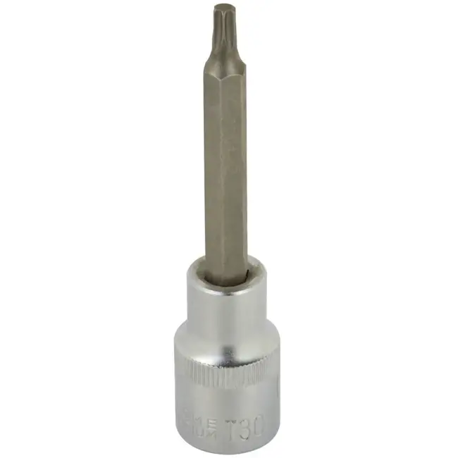 GEKO Metric bitdop - T30 - 100mm - CrV staal - 1/2" aansluiting