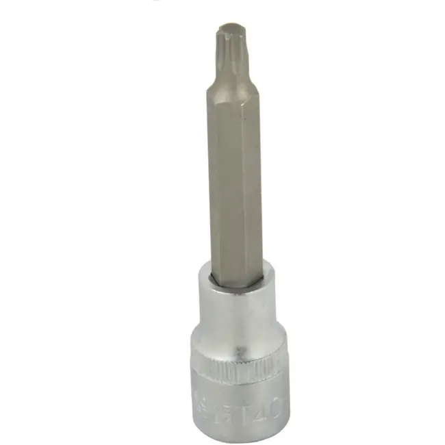 GEKO Torx bitdop - T40 - 100 mm - Chroom Vanadium - 1/2 inch aansluiting