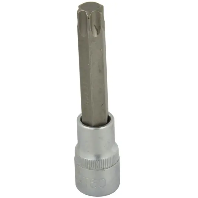 GEKO Bitdop - T60 - 100mm - Chroom Vanadium - Geschikt voor TORX en ster schroeven