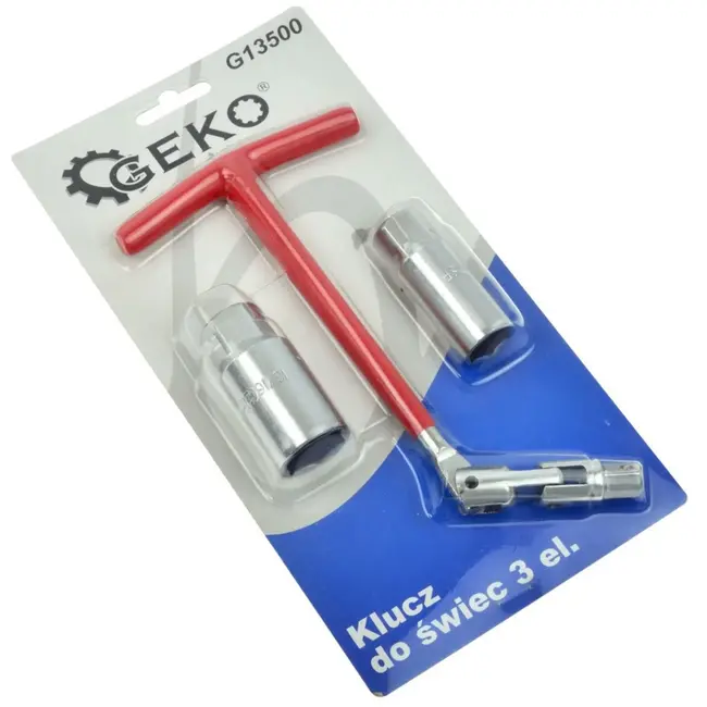 GEKO Bougiesleutelset - 3-delig - Flexibele Kop - 16mm & 21mm
