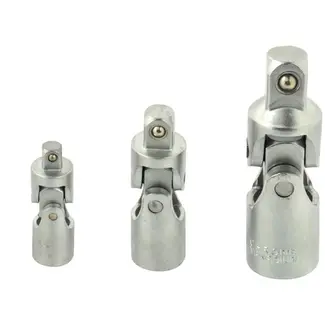 GEKO Universele gewrichtenset - 3 stuks - Verstelbaar 180° - Chroom Vanadium staal