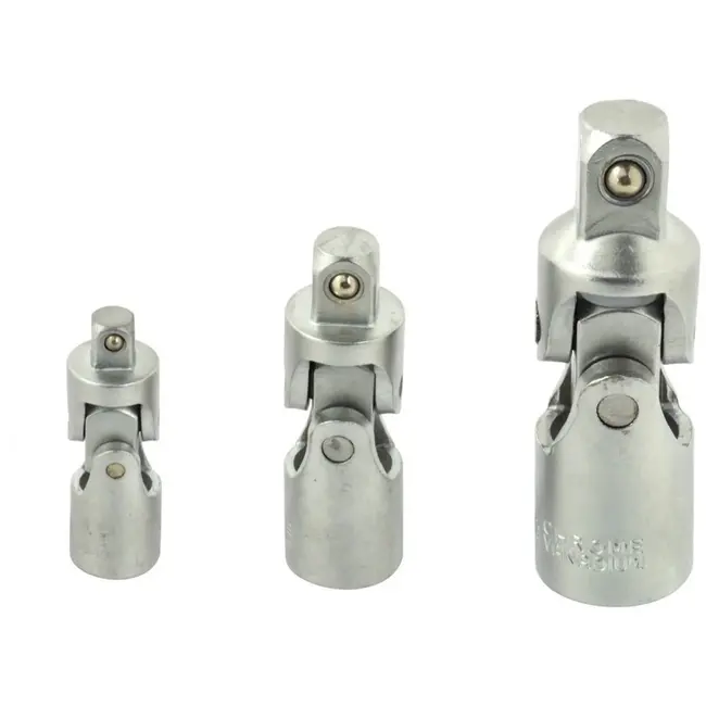 GEKO Universele gewrichtenset - 3 stuks - Verstelbaar 180° - Chroom Vanadium staal