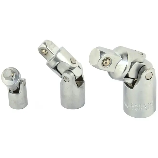 GEKO Universele gewrichtenset - 3 stuks - Verstelbaar 180° - Chroom Vanadium staal