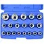 GEKO Dopsleutelset - 19-delig - 8-32 mm - Duurzaam Chroom Vanadium - Geschikt voor 6 en 12 punt inserts