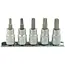 GEKO 5-delige Torx Dopsleutelset - CrV Staal - 3/8" Aandrijving - T25-T50