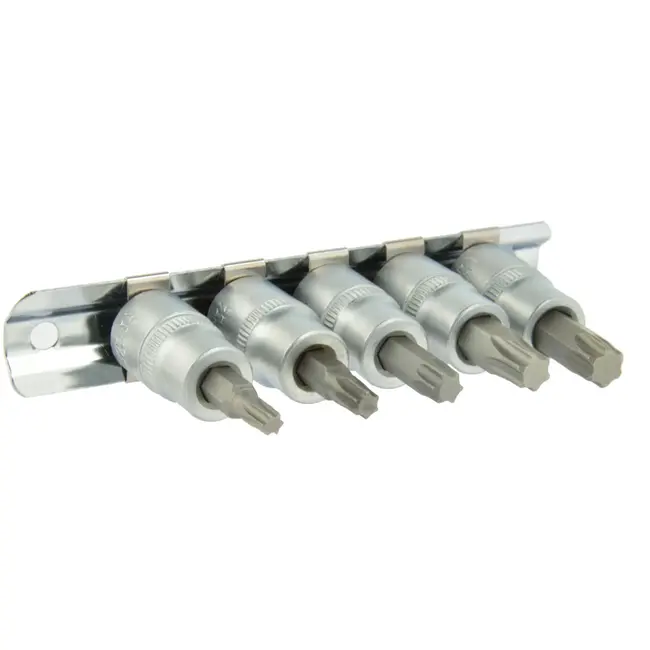 GEKO 5-delige Torx Dopsleutelset - CrV Staal - 3/8" Aandrijving - T25-T50
