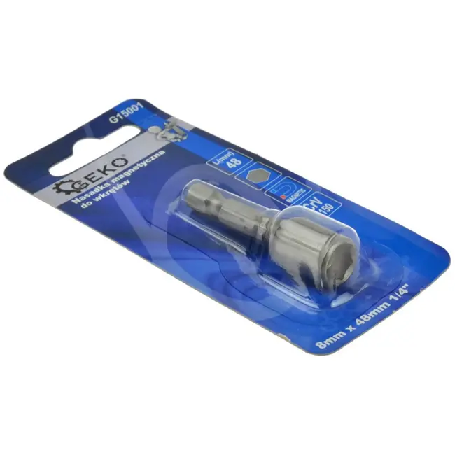 GEKO Magnetische schroefbit - 8 mm hex - 48 mm - legeringsstaal