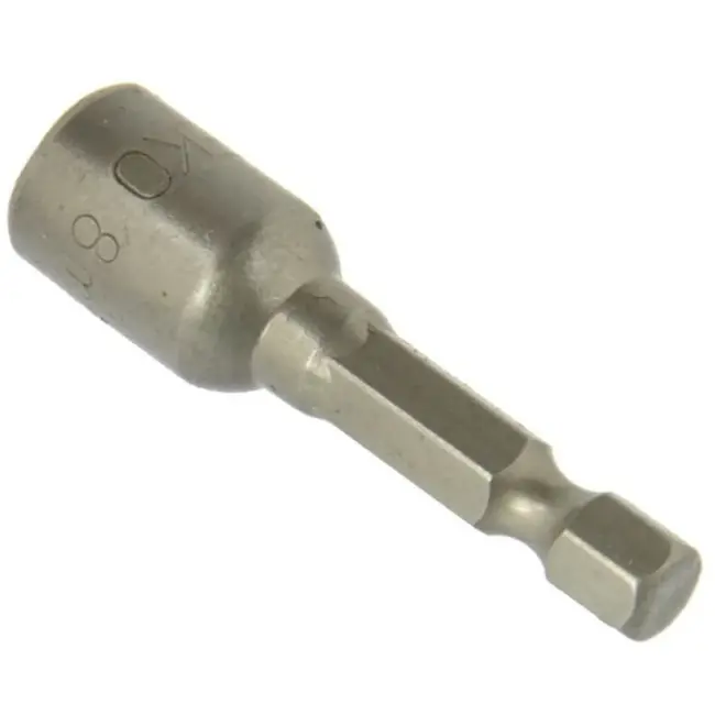 GEKO Magnetische schroefbit - 8 mm hex - 48 mm - legeringsstaal