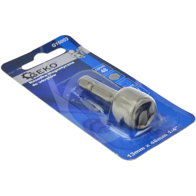 GEKO Magnetische schroefbit - 13 mm hex - 48 mm - legerstaal