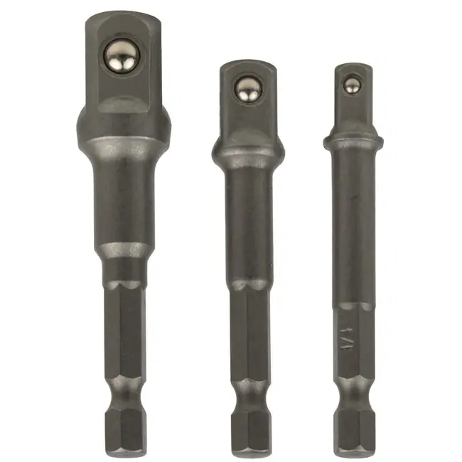 GEKO Socket adapter set - veelzijdige maten - chroom-vanadium staal - 3 stuks