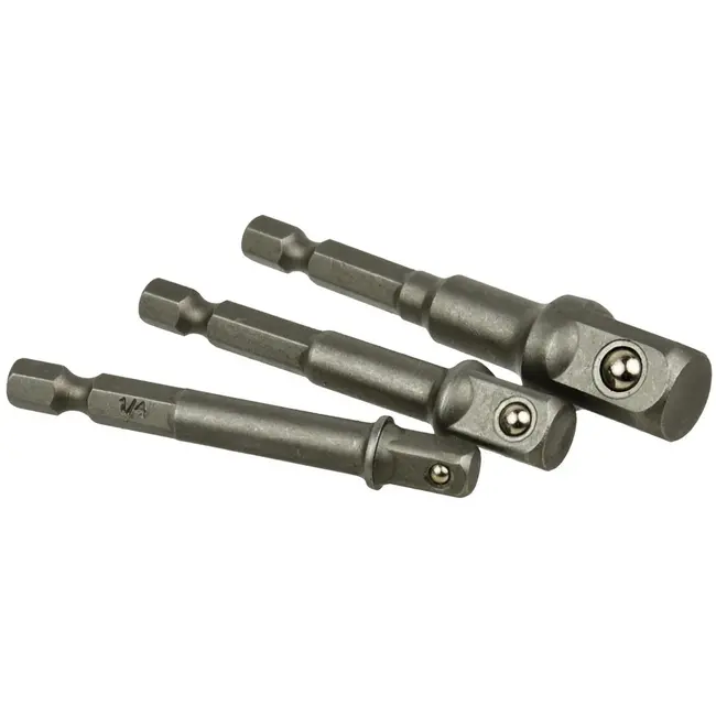 GEKO Socket adapter set - veelzijdige maten - chroom-vanadium staal - 3 stuks