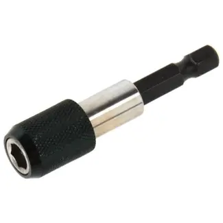 GEKO Magnetische bithouder - 60 mm - met vergrendelmechanisme - roestvrij staal