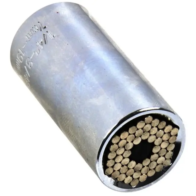 GEKO Universele dopsleuteladapter - Verstelbaar 7-19 mm - Inclusief booradapter - CrV staal