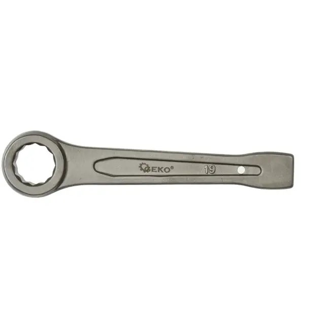 GEKO Ring Slogging Steeksleutel - 19mm - Voor Zwaar Werk - Chroom-Vanadium Staal