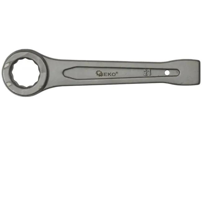 GEKO Ringsteeksleutel - 21mm - Voor zwaar werk - Chroom-vanadium staal