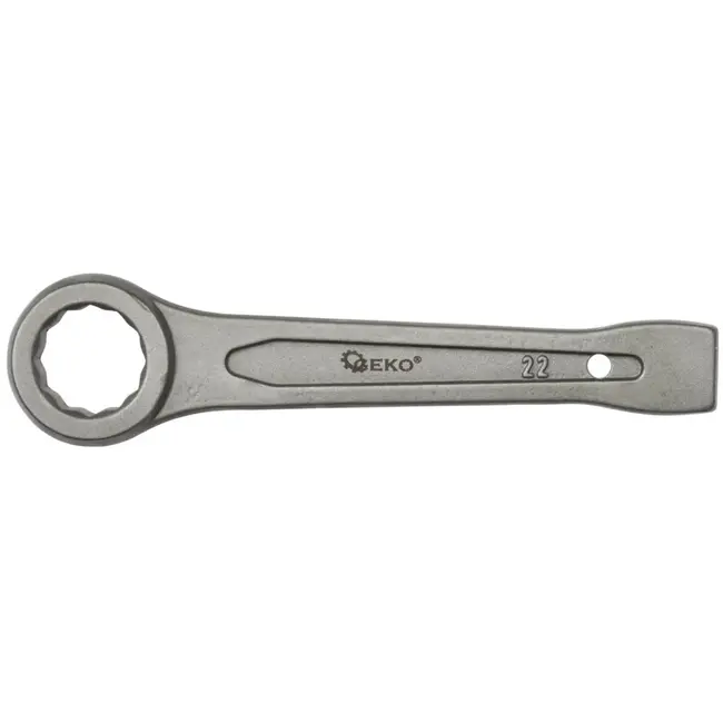 GEKO Ringmoersleutel - 22mm - Slagvast - Chroom-vanadium - Zware klussen