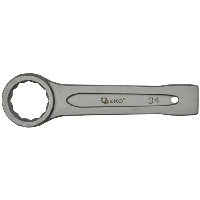 GEKO Ring Slogging Steeksleutel - 34mm - Zware Constructie - Chroom-Vanadium Staal