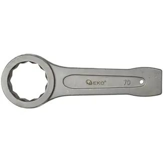 GEKO Ring Slogging Steeksleutel - 70mm - Robuust Chroom-Vanadium - 12-punts Design
