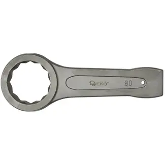 GEKO Ring Slogging Steeksleutel - 80mm - Zware Constructie - 12-Punts - Chroom-Vanadium Staal
