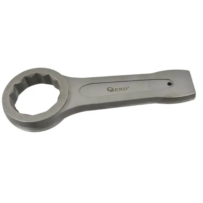 GEKO Ring Slogging Steeksleutel - 80mm - Zware Constructie - 12-Punts - Chroom-Vanadium Staal