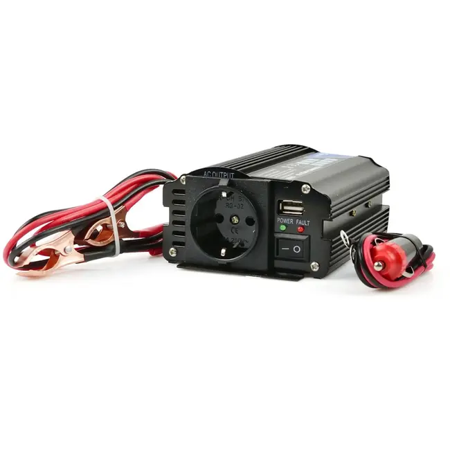 GEKO Voltage-omvormer - 24V naar 230V - 250/500W - USB-poort - Slimme koeling