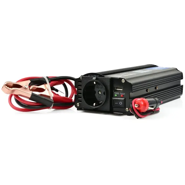 GEKO Voltage-omvormer 12V naar 230V - 500W Continu - 1000W Piek - USB-poort - Slimme Koeling