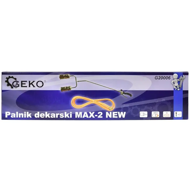 GEKO Dubbele brander verwarmingsbrander - 58 kW - 85 cm - 1850°C - 5 m slang