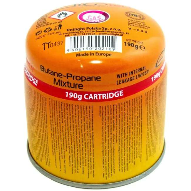 GEKO Butaan Gas Cartridge - Zelfsluitende Klep - Versterkte Basis - 190g