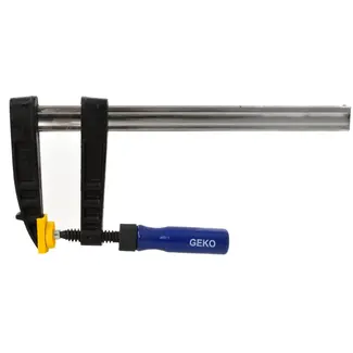 GEKO Heavy Duty F-klem - Sterk gietijzer - Houten handvat - 120x300mm