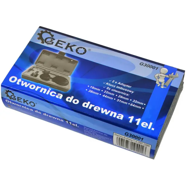 GEKO Gatenzaagset - 11-delig - Diverse maten - Duurzaam ontwerp - 19-64 mm