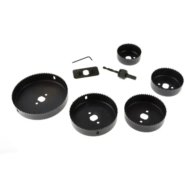 GEKO Gatenzaagset - 8-delig - Diverse diameters - Duurzaam - Voor hout en kunststof