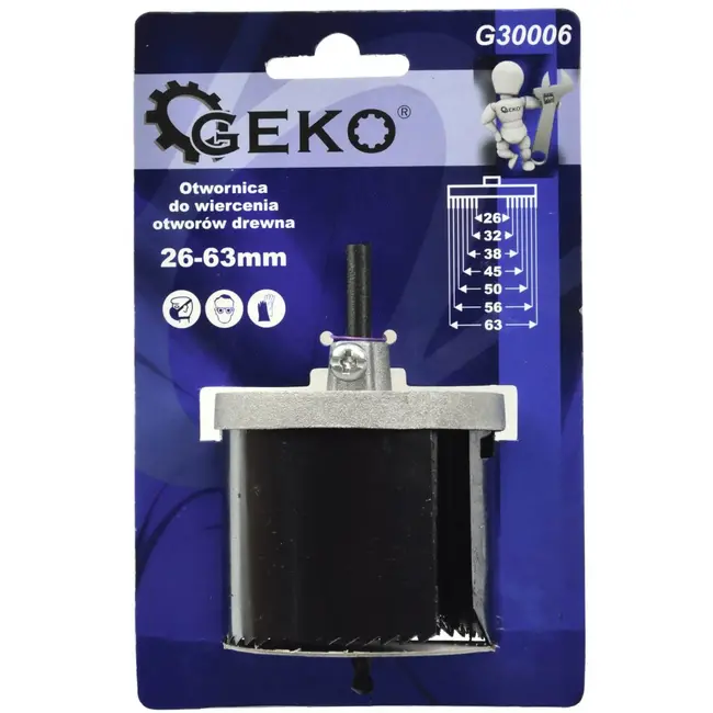 GEKO Gatenzaagset - 7-delig - 26-63 mm - Voor hout en kunststof