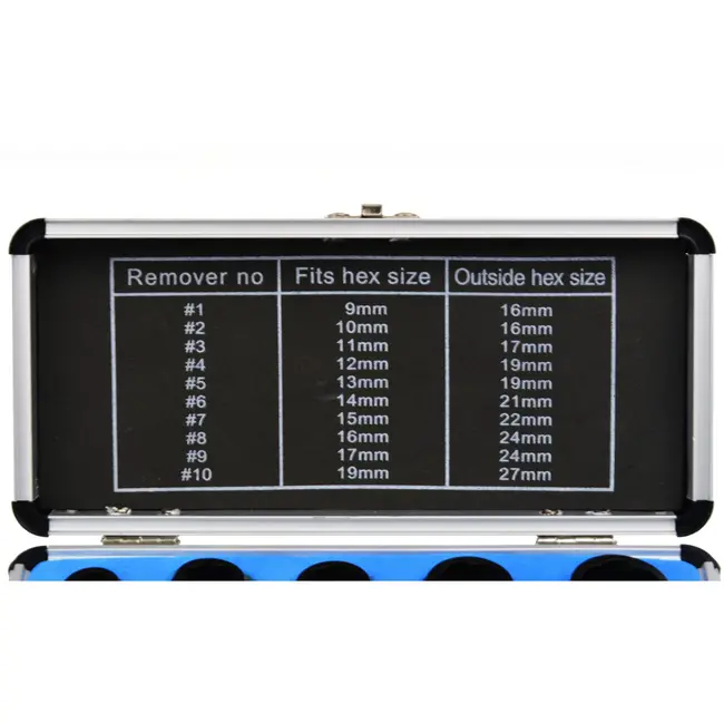 GEKO 10-delige boutenverwijderaar set - robuust chroom-molybdeen staal - voor beschadigde bouten 9-19 mm