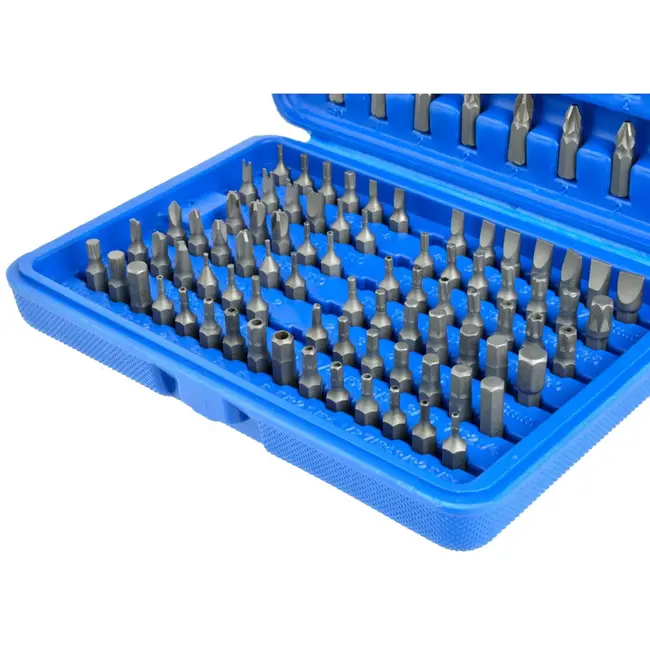 GEKO Schroevendraaier Bitset - 100-delig - Carbon Staal - Inclusief Magnetische Houder en Draagkoffer